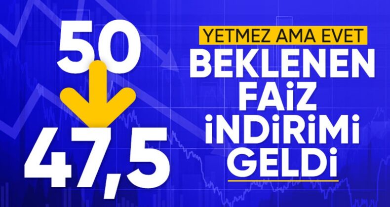 TCMB, Aralık 2024 politika faizini yüzde 47,5’e düşürdü